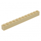 LEGO kocka 1x12, sárgásbarna (6112)